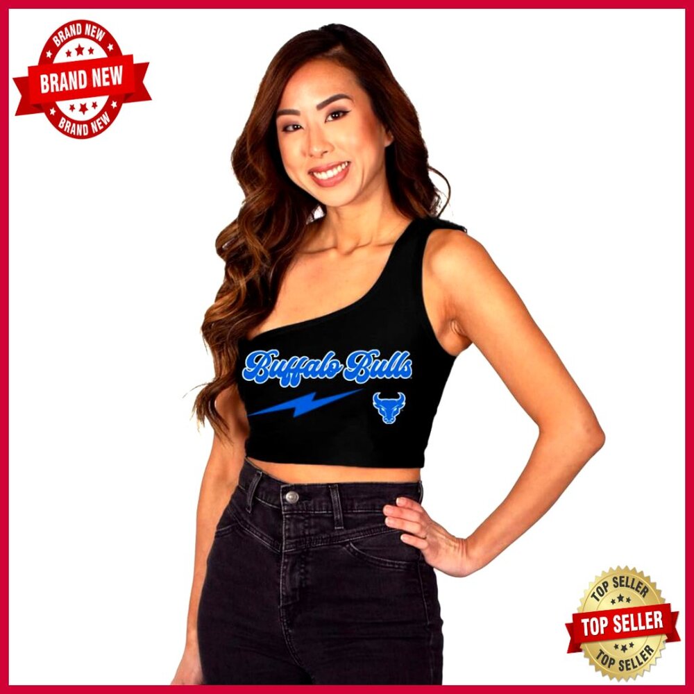 One Shoulder Crop Tank Top, Tailgate Outfit, Stretchy Soft Fabric, One Size